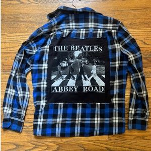 Beatles Blue Flannel Size M